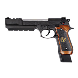 Пистолет газовый WE Beretta M9, Biohazard, Samurai Edge S.T.A.R.S., Long, коричневые накладки Пистолет газовый WE Beretta M9, Biohazard, Samurai Edge S.T.A.R.S., Long, коричневые накладки