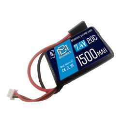 Аккумулятор 7.4В 1500мАч PEQ-тип LiPo 20С BlueMAX мини-разъем 16*43*65