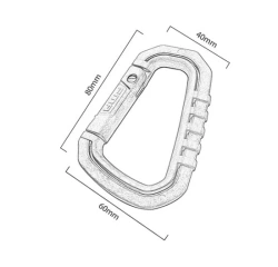 Карабин FMA Type D quick hook big (Desert, TB861)
