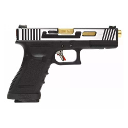 Пистолет газовый WE Glock 17 HI-SPEED хром Пистолет газовый WE Glock 17 HI-SPEED хром