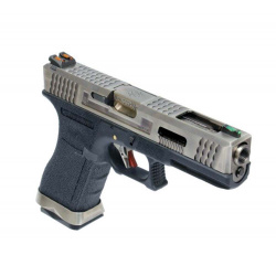 Пистолет газовый WE Glock 17 G-Force хром Пистолет газовый WE Glock 17 G-Force хром