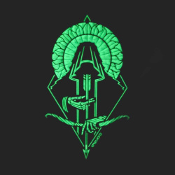 Нашивка SMOLA313 Лучник Солнца светонакопительный 