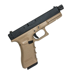 Пистолет газовый KJWorks Glock 17, резьб. п/глушитель, тан Пистолет газовый KJWorks Glock 17, резьб. п/глушитель, тан