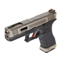 Пистолет газовый WE Glock 17 G-Force хром Пистолет газовый WE Glock 17 G-Force хром