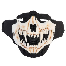 Маска на нижнюю часть лица WOSPORT Fangs Mask клыки белые (Черный) Маска на нижнюю часть лица WOSPORT Fangs Mask клыки белые (Черный)