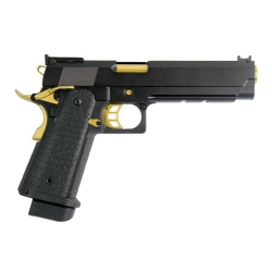 Пистолет газовый Double Bell Hi-Capa 5.1 черный-золотой Пистолет газовый Double Bell Hi-Capa 5.1 черный-золотой
