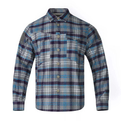 Рубашка тактическая EmersonGear Blue Label Longicorn Flannel  (Blue Gray Grid, 2XL) Рубашка тактическая EmersonGear Blue Label Longicorn Flannel  (Blue Gray Grid, 2XL)