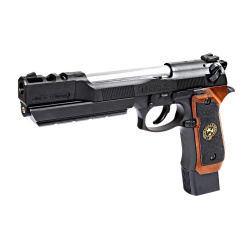 Пистолет газовый WE Beretta M9, Biohazard, Samurai Edge S.T.A.R.S., Long, коричневые накладки Пистолет газовый WE Beretta M9, Biohazard, Samurai Edge S.T.A.R.S., Long, коричневые накладки