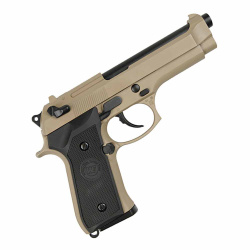 Пистолет газовый WE Beretta M92F, тан Пистолет газовый WE Beretta M92F, тан