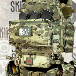 Подсумок для магазинов АК SKIF Armor SPK-5-3М Мунин с утилитарным подсумком (Multicam) Подсумок для магазинов АК SKIF Armor SPK-5-3М Мунин с утилитарным подсумком (Multicam)