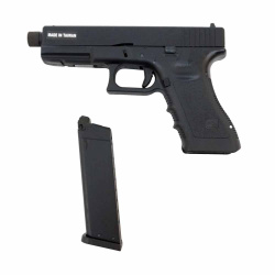 Пистолет газовый KJWorks Glock 17, резьб. п/глушитель Пистолет газовый KJWorks Glock 17, резьб. п/глушитель