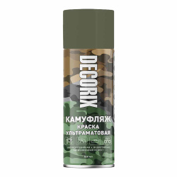 Краска аэрозоль Decorix ультраматовая / болотный 63