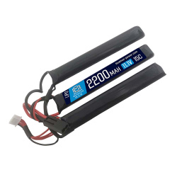 Аккумулятор 11.1В 2200мАч 3-разд LiPo 15С BlueMax Т-разъем /122*19*11