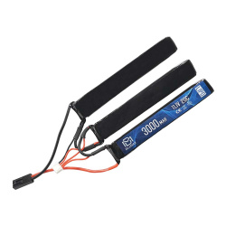Аккумулятор 11.1В 3000мАч 3разд-тип LiPo 20С BlueMAX 128*21*18 мини-разъем