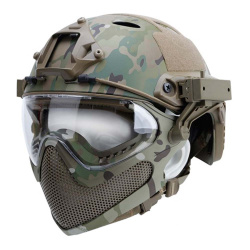Шлем WOSPORT FAST PJ с очками и маской (Multicam, M)