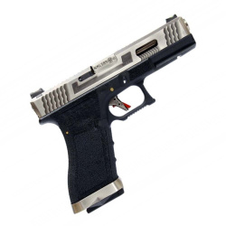 Пистолет газовый WE Glock 17 G-Force хром Пистолет газовый WE Glock 17 G-Force хром