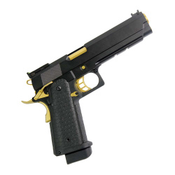 Пистолет газовый Double Bell Hi-Capa 5.1 черный-золотой Пистолет газовый Double Bell Hi-Capa 5.1 черный-золотой