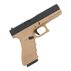 Пистолет газовый KJWorks Glock 17, тан Пистолет газовый KJWorks Glock 17, тан