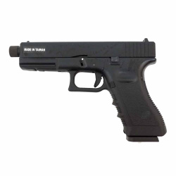 Пистолет газовый KJWorks Glock 17, резьб. п/глушитель Пистолет газовый KJWorks Glock 17, резьб. п/глушитель