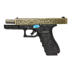 Пистолет газовый WE Glock 17 Gen.3, бронзовый Пистолет газовый WE Glock 17 Gen.3, бронзовый
