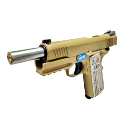 Пистолет газовый WE Colt M45A1, тан Пистолет газовый WE Colt M45A1, тан