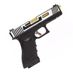 Пистолет газовый WE Glock 17 HI-SPEED хром Пистолет газовый WE Glock 17 HI-SPEED хром