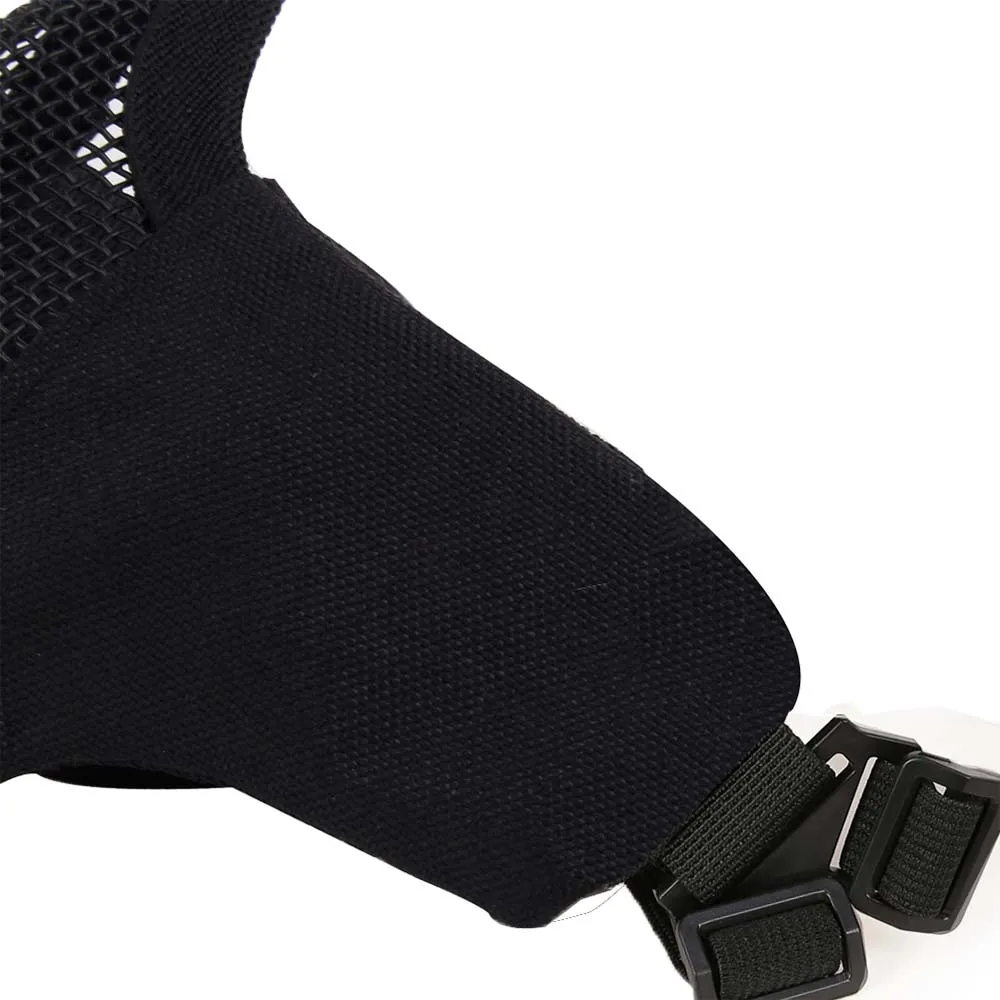 Маска на нижнюю часть лица WOSPORT Steel Mesh Mask Mini Version, ткань/сетка, детская (Черный)