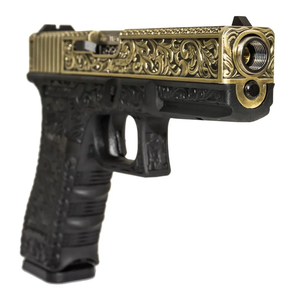 Пистолет газовый WE Glock 17 Gen.3, бронзовый