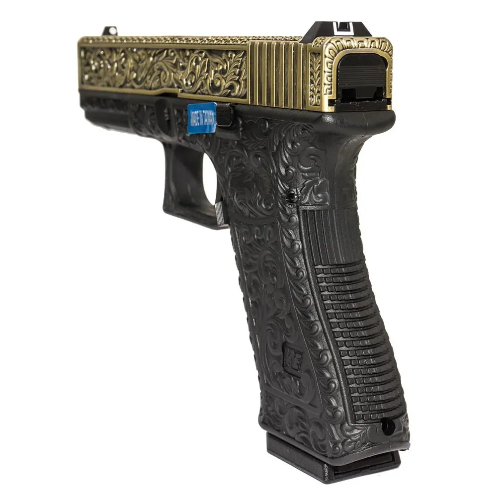 Пистолет газовый WE Glock 17 Gen.3, бронзовый