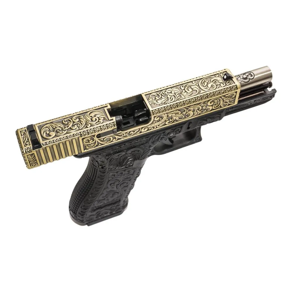 Пистолет газовый WE Glock 17 Gen.3, бронзовый