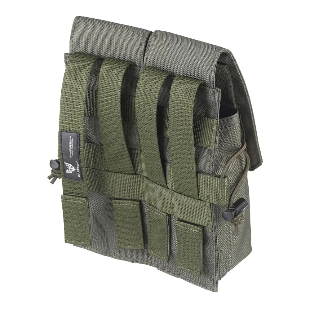 Подсумок для 4 магазинов АК WARTECH MP-106, двойной (Олива)