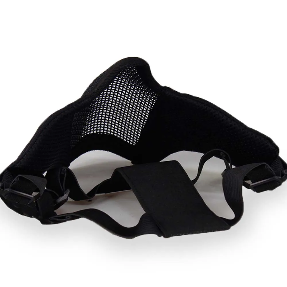 Маска на нижнюю часть лица WOSPORT Steel Mesh Mask Mini Version, ткань/сетка, детская (Черный)