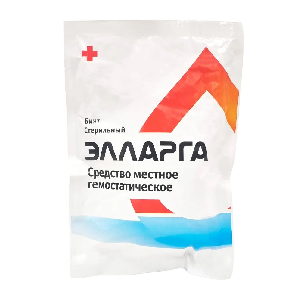 Бинт с гемостатическими гранулами Элларга Z-Fold 7.5x150 см