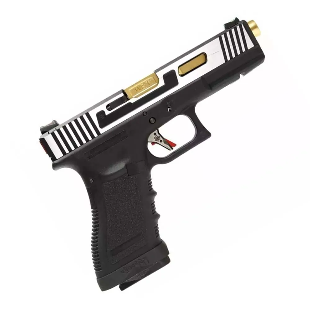 Пистолет газовый WE Glock 17 HI-SPEED хром Пистолет газовый WE Glock 17 HI-SPEED хром
