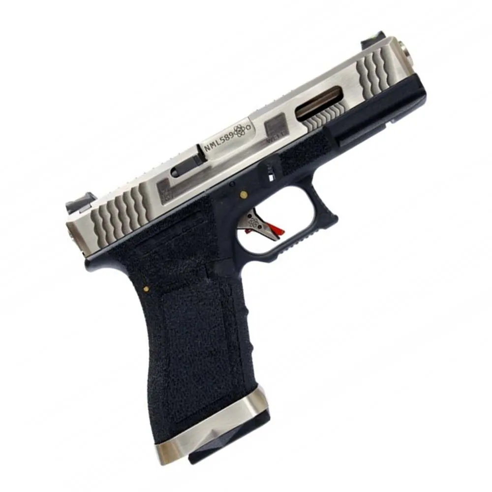 Пистолет газовый WE Glock 17 G-Force хром Пистолет газовый WE Glock 17 G-Force хром
